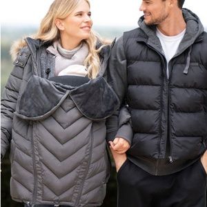 Seraphine Maternity - Slate Eco Down Maternity Puffer - Size 4